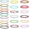 24 Pcs Handmade Beaded Bracelets For Women Adjustable Crystals Stretch Bracelet Colorful Elastic Beaded Anklet Bracelets Set